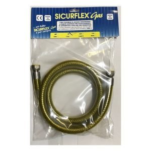 Tubo gas e gpl X10134 da 2 mt acciaio inox ff ½