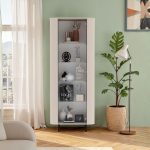 Vetrina Marini con anta e ripiani in vetro struttura cashmere