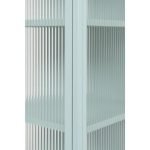 Vetrina Milton 52A in acciaio laminato con 2 ante vetro temperato ondulato colore verde menta