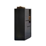 Vetrina credenza Alce 2 ante nero con particolari oro