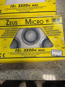 Zeus Micro Luci Led 3x 20 W -12v. NUOVO DA ESPOSIZIONE 409/U