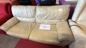 Divano Usato In Pelle A Due Posti Usato 2473/U