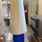 Piantana Vetro Blu-capello Bianco Nuovo da esposizione 2497/U