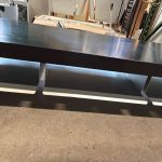 Porta tv nero con vassoio in acciaio Usato: 2348