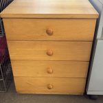 Cassettiera Abete 4 cassetti con ruote Usato: 1973