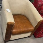 Poltrona con seduta in pelle Usato 3254/U