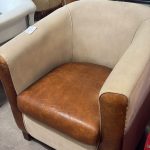 Poltrona con seduta in pelle Usato 3254/U