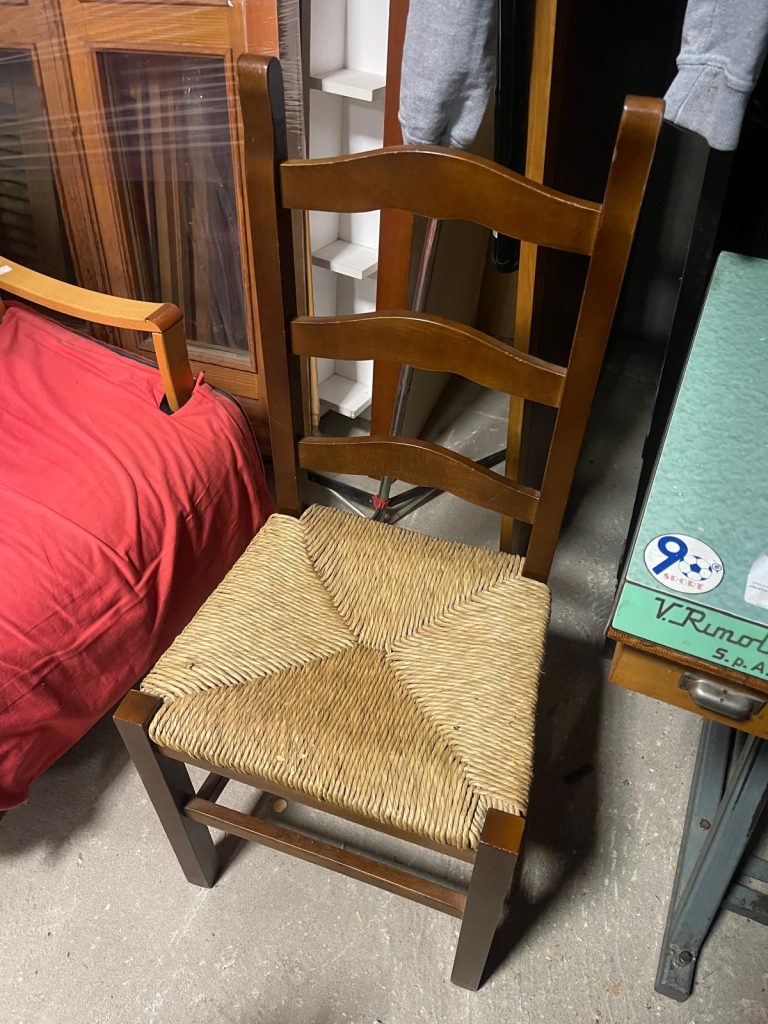 Sedia In Legno Con Seduta Paglia  USATA 2992/U