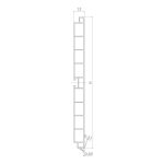 Zoccolo in pvc con rivestimento in carta effetto alluminio H 10 cm 4 metri