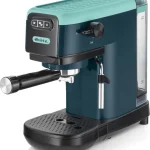 Ariete Macchina Caffè Cialde e Caffé Macinato in Polvere Espresso Manuale con Erogatore di Vapore 2 Tazze colore Light Aquamarine - 1399/17