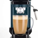 Ariete Macchina Caffè Cialde e Caffé Macinato in Polvere Espresso Manuale con Erogatore di Vapore 2 Tazze colore Light Aquamarine - 1399/17