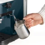 Ariete Macchina Caffè Cialde e Caffé Macinato in Polvere Espresso Manuale con Erogatore di Vapore 2 Tazze colore Light Aquamarine - 1399/17