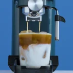 Ariete Macchina Caffè Cialde e Caffé Macinato in Polvere Espresso Manuale con Erogatore di Vapore 2 Tazze colore Light Aquamarine - 1399/17