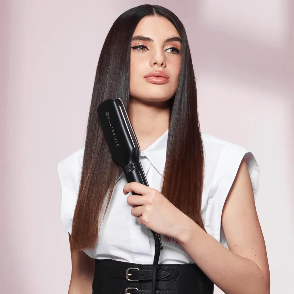 Bellissima Imetec Piastra per Capelli Potenza 67 Watt Lunghezza Cavo 1,8 m colore Nero e Rosa - 11878