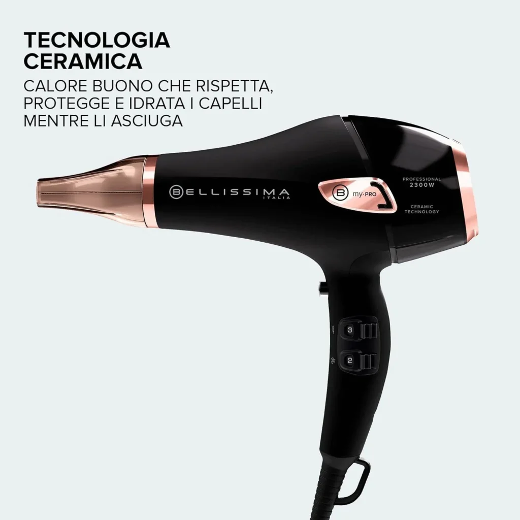 Bellissima Imetec Phon Asciugacapelli Ceramico 2300 Watt 2 Velocità 3 temperature Colpo Freddo - 11665 P5 3800 Bellissima