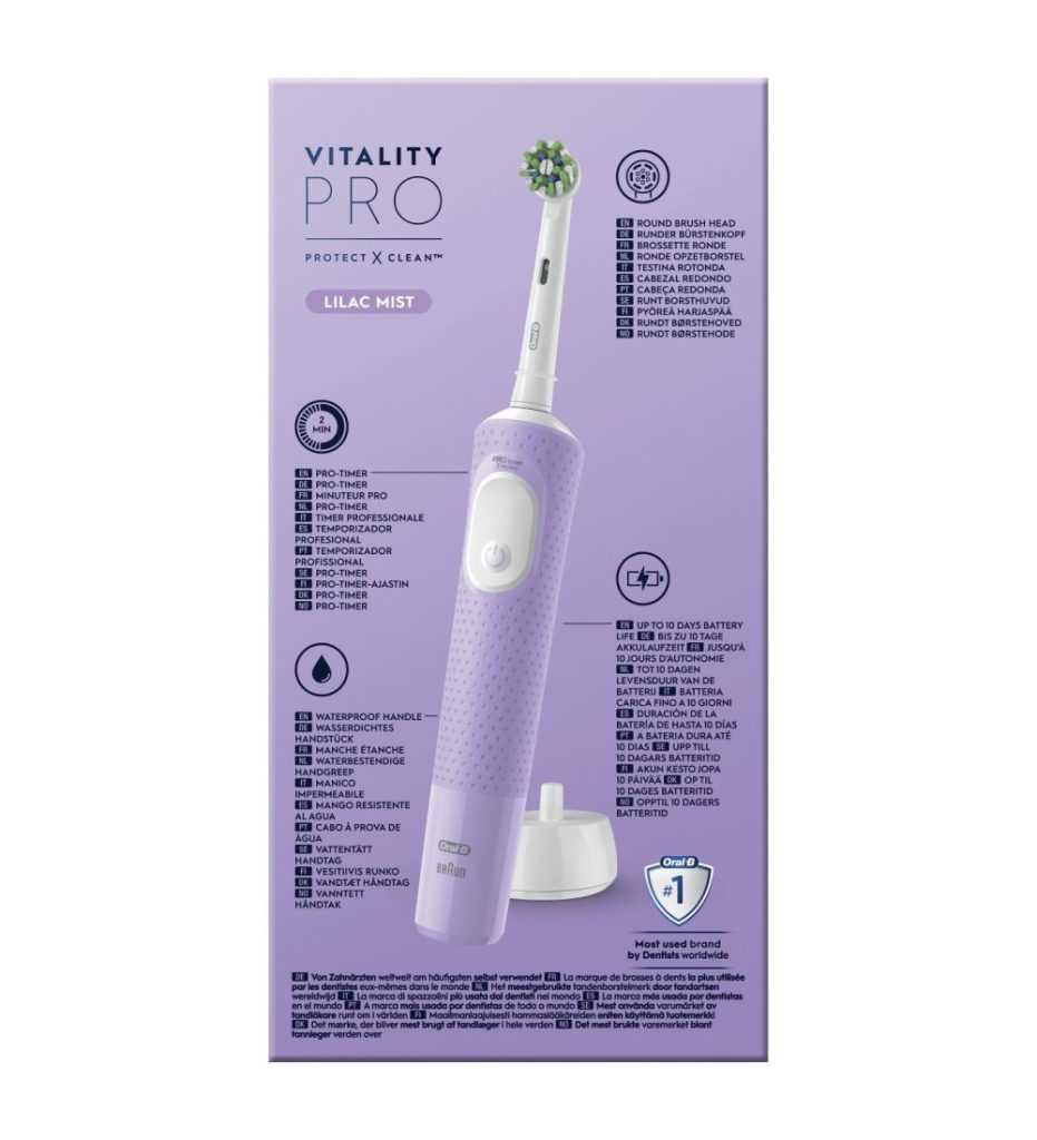 Oral-B Vitality Spazzolino Elettrico Ricaricabile Pro Viola 2 Testine