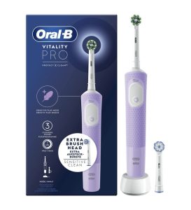 Oral-B Vitality Spazzolino Elettrico Ricaricabile Pro Viola 2 Testine