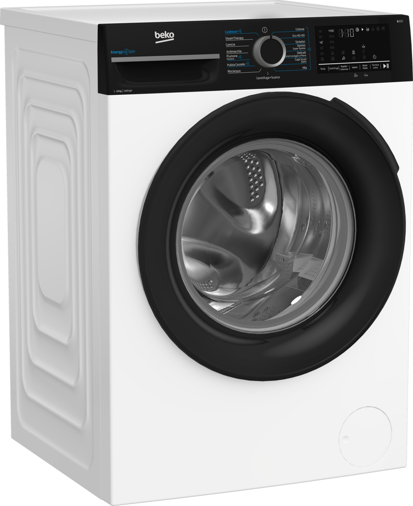 BMGWT41241B - BEKO - LAVATRICE CF 12KG 1400G A INV DISP VAP OBLO NERO