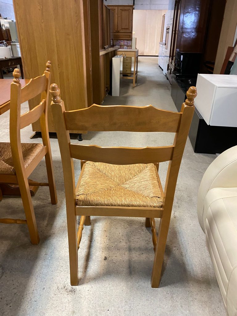 Set 4 sedie in legno seduta paglia USATE 3171/U