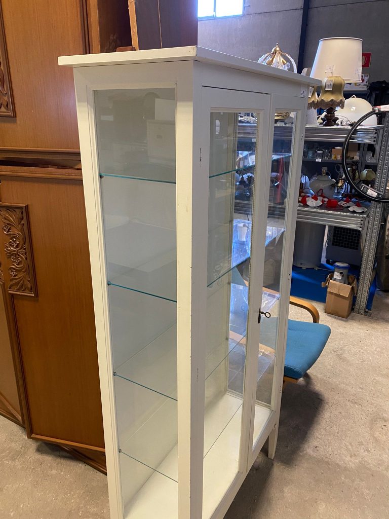 Vetrina bianca In Legno  Con Ante In Vetro USATA 543/U