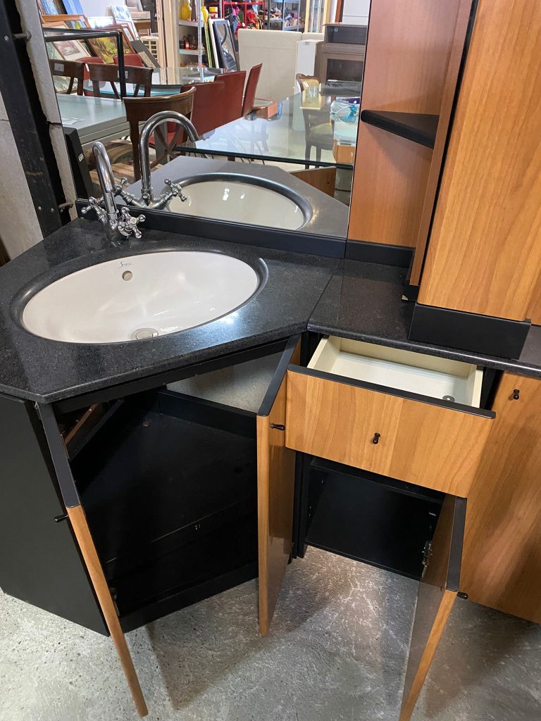Mobile Bagno Composizione Domino Noce Nero NUOVO DA ESPOSIZIONE 529/U