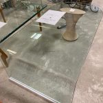 Tavolino Da Salotto Con Piano In Vetro,base Legno NUOVO DA ESPOSIZIONE 723/U