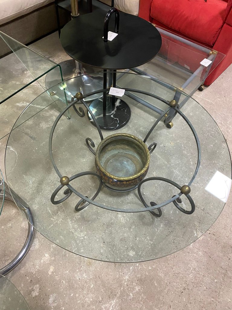 Tavolino Da Salotto in Vetro Rotondo NUOVO DA ESPOSIZIONE 729/U
