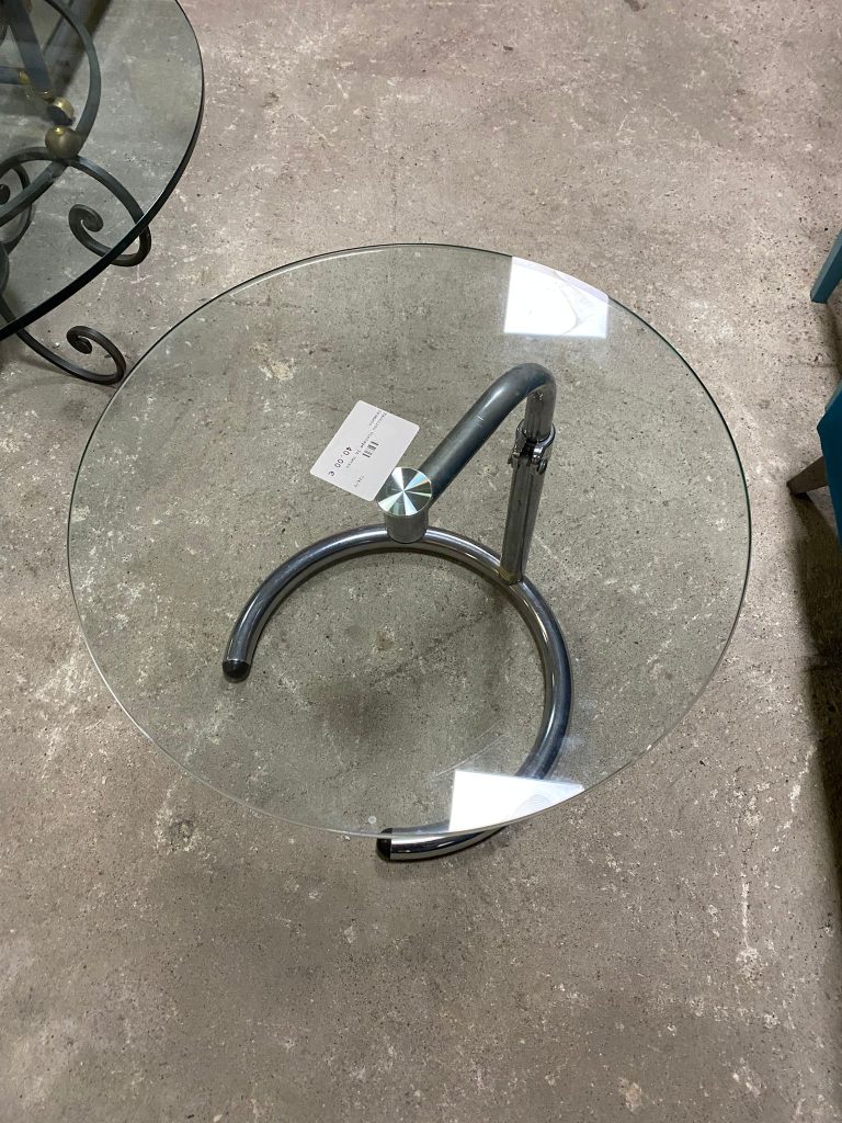 Tavolino Vintage In Vetro Cromato USATO 734/U