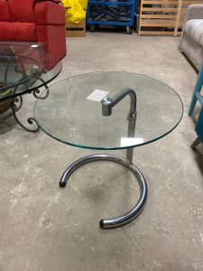 Tavolino Vintage In Vetro Cromato USATO 734/U