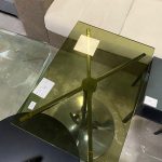 Tavolino In Metallo Cromato E Vetro Fumè Vintage  USATO 720/U