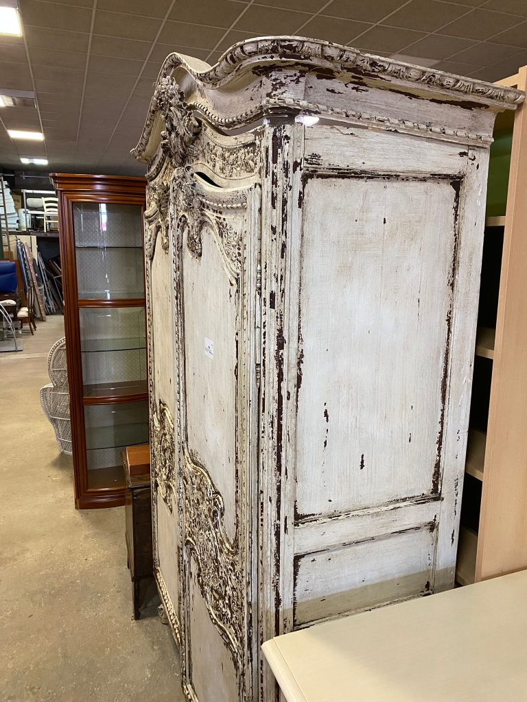 Armadio Finitura Bianca Decapata Stile Provenzale Usato 723