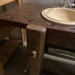 Banco In Massello Con Doppio Lavabo E Rubinetteria Usato 426