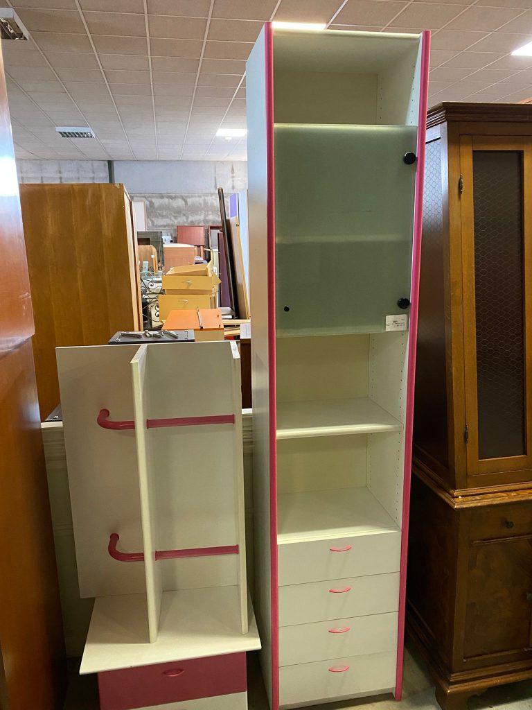 Mobiletto per cameretta bianco e rosa USATO 263/U