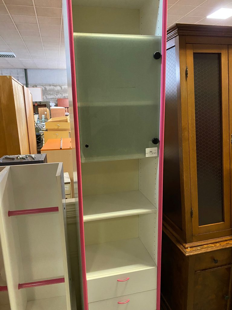 Mobiletto per cameretta bianco e rosa USATO 263/U