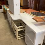 Scrivania Lunga Con Libreria E Cassettiera USATA 1084/U