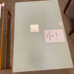 Tavolino Ferro Con Piano In Vetro Laccato Bianco  NUOVO DA ESPOSZIONE 868/U