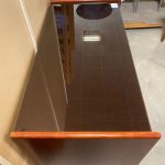 Scrivania in legno con piano in vetro USATA 874/U