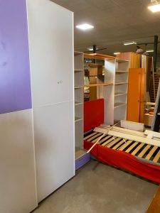 Cameretta Armadio 2 Ante Scorrevoli, Letto piazza e mezzo + libreria con scrivania 48