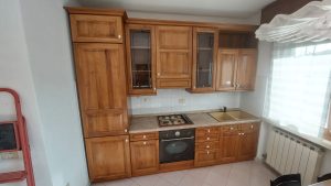 Mobile cucina usata completa di piano cottura, forno, cappa , lavandino e frigorifero 3378/u