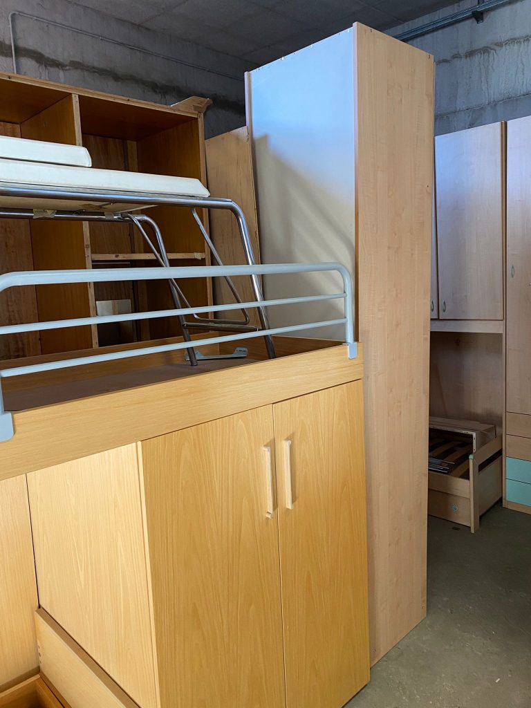 Cameretta Per Bambini Con 3 Posti Letto In Legno NUOVA DA ESPOSIZIONE 1117/U