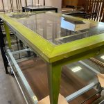 Tavolino In Legno Verde Con Vetro  USATO 837/U