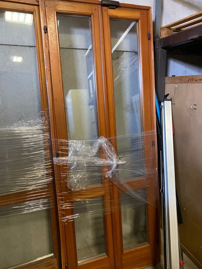 Porta Finestra Con Vetro E Telaio In Legno USATA 1122/U