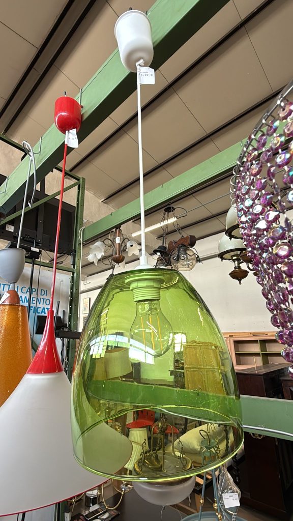 Lampadario A Pendolo Verde Usato 3595