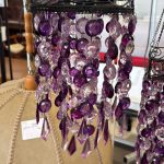 Lampadario Con Cristalli Color Viola Usato 2460/U