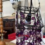 Lampadario Con Cristalli Color Viola Usato 2460/U