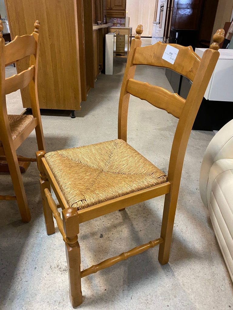 Set 4 sedie in legno seduta paglia USATE 3171/U