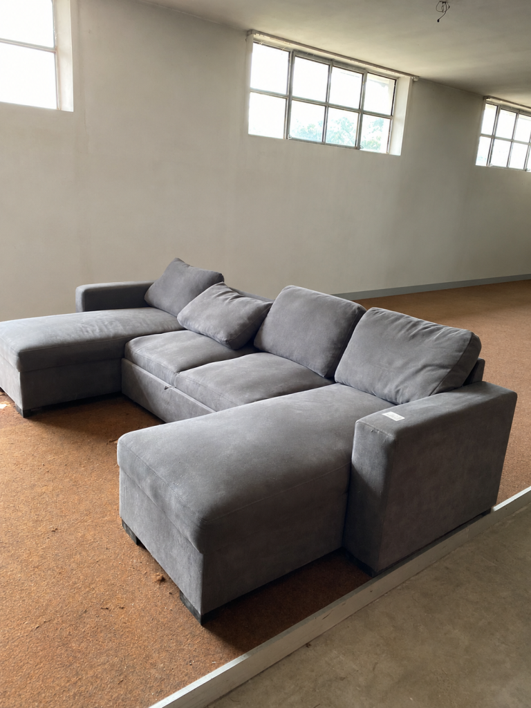 Divano Letto Angolare Grigio Con Chaise Longue  USATO 1617/U