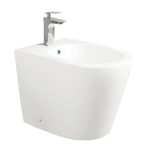 Bidet a pavimento YJ-1380FMW bianco opaco smaltato 36.5x56x40 cm.