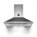 Cappa camino La Germania K80AMLND da 80 cm. 1 motore nero classe D