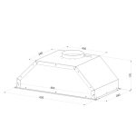 Cappa integrata sottopensile Samet Gruppo70 luce led 3 livelli velocità pannello verniciato inox classe D
